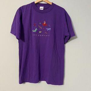 Vintage 90's Murina San Antonio Men's L Purple Short Sleeve T-Shirt Made In USA